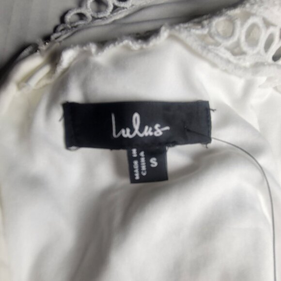 Lulus White Look So Sweet White Embroidered Lace Mini Dress Size S - Picture 4 of 8
